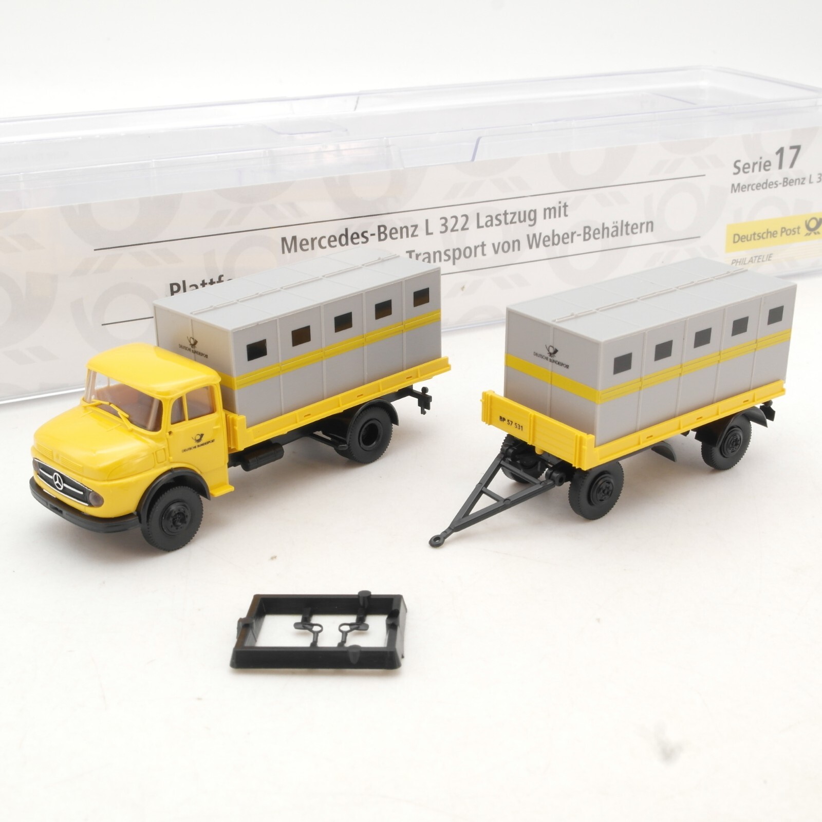 Brekina 1:87 010546 Mercedes Benz L 322 Hängerzug in OVP QR679