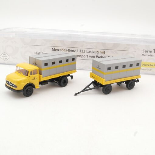 Brekina 1:87 010546 Mercedes Benz L 322 Hängerzug in OVP RR418
