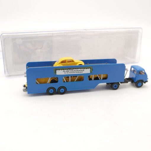 Brekina 1:87 018092 Borgward B655 Autotransporter mit 4x VW Käfer in OVP QR8692 – Bild 3