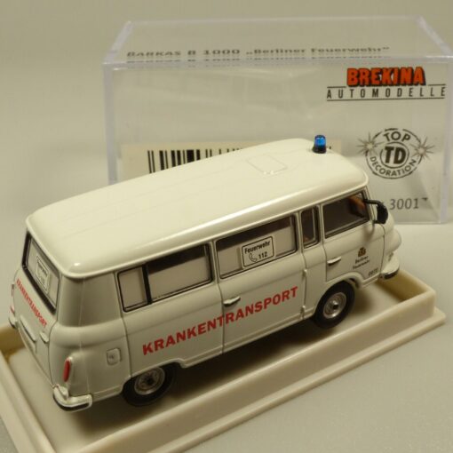 Brekina 1:87 30017 Barkas B 1000 Bus Krankentransport in OVP EX5370 – Bild 3