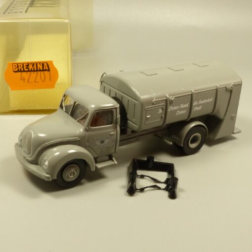 Brekina 1:87 42201 Magirus Mercur S 4500 R Müllwagen Köln grau in OVP EX7209