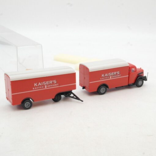 Brekina 1:87 7212 MAN Kofferhängerzug Kaisers Kaffee in OVP RG849 – Bild 3