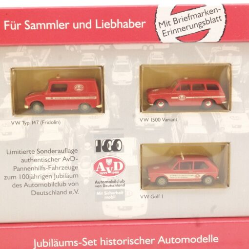 Brekina 1:87 Jubiläums-Set historischer Automobile AvD in OVP QR3607 – Bild 3