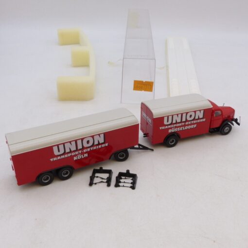 Brekina 1:87 Nr.: 7313 Henschel HS 140 Hängerzug Union, in OVP EB7144 – Bild 3