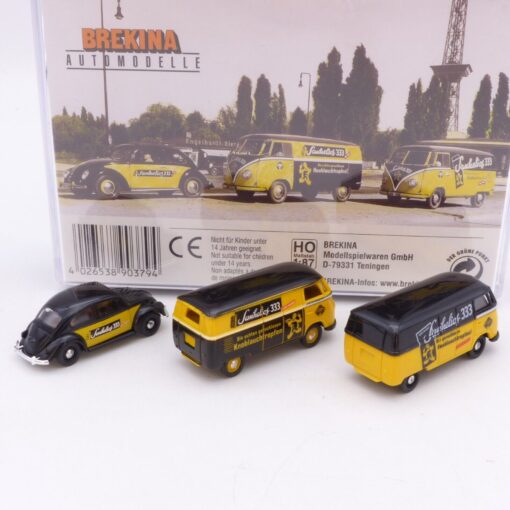 Brekina 1:87 Set Nr.: 90379 - 3 VW Modelle Sanhelios 333, in OVP EX1555 – Bild 3