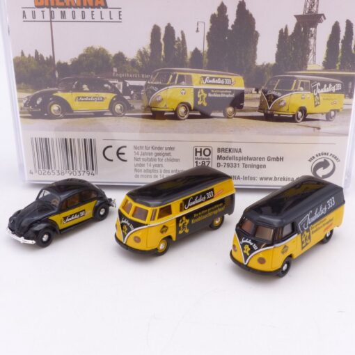 Brekina 1:87 Set Nr.: 90379 - 3 VW Modelle Sanhelios 333, in OVP EX1555