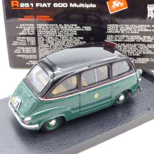 Brumm 1:43 R251 Fiat 600 Multipla Taxi Roma in OVP EX3865 – Bild 3