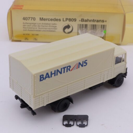 Busch 1:87 40770 Mercedes LP 809 Pritschen-LKW BAHNTRANS in OVP EX4815 – Bild 3