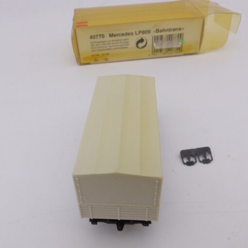 Busch 1:87 40770 Mercedes LP 809 Pritschen-LKW BAHNTRANS in OVP EX4815 – Bild 4