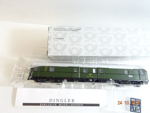 Dingler H0 010204 Bahnpostwagen der DBP neuwertig in OVP PR3483 – Bild 3