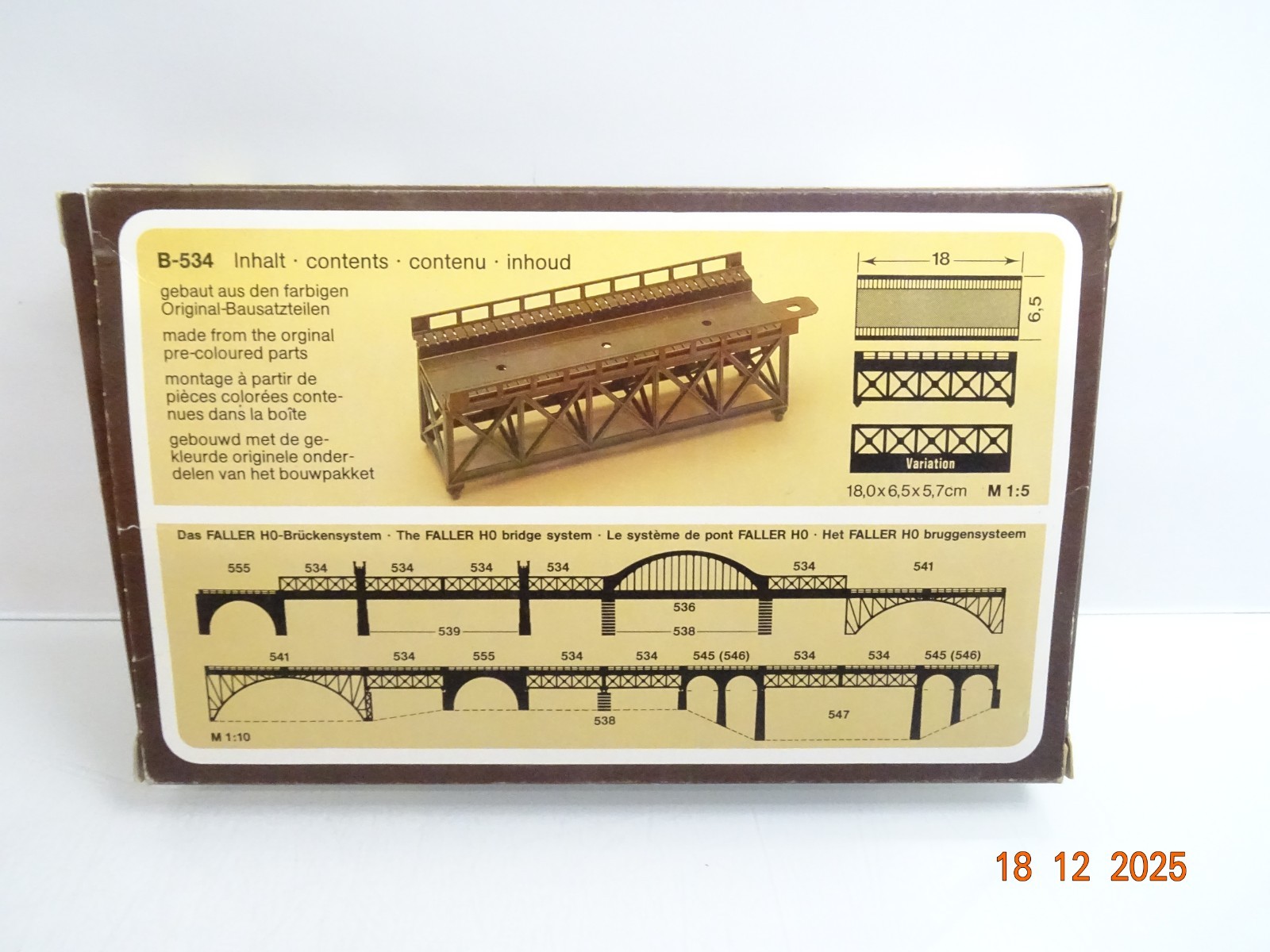 Faller H0 Bausatz B-534 Brückenelement in OVP PK3214 – Bild 3