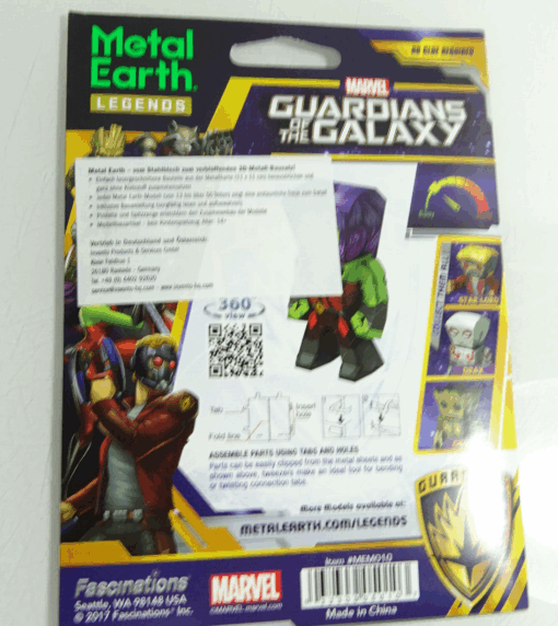 Fascinations Metall Earth Legends Bausatz 3 D Figur Gamora in OVP AR8175 – Bild 3