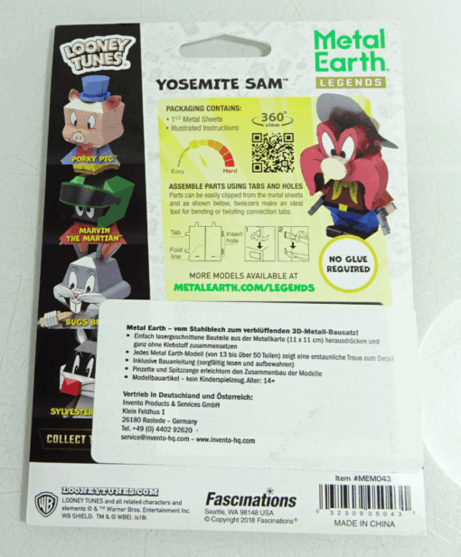 Fascinations Metall Earth Legends Bausatz 3 D Figur Yosemite Sam  in OVP AR8168 – Bild 3