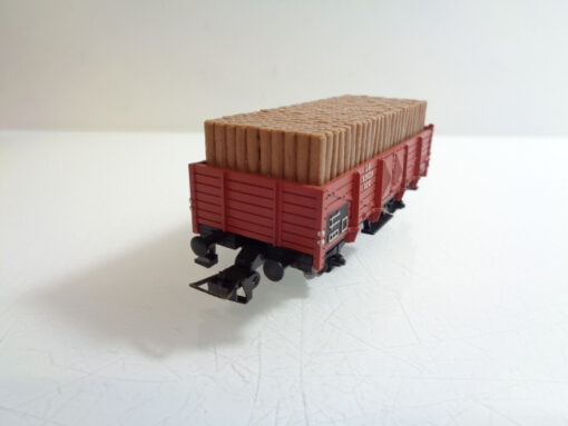 Fleischmann H0 1454 N AC Offener Güterwagen mit Holzladung der DB in OVP C760 – Bild 4
