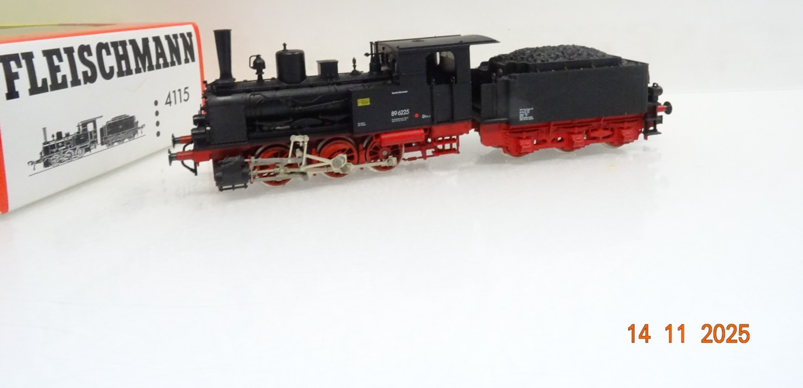Fleischmann H0 4115 Dampflok BR 89 6225 der DR in OVP JL4482