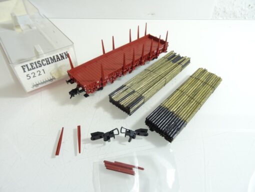 Fleischmann H0 5221 Rungenwagen mit Ladung der DB in OVP RR717 – Bild 5