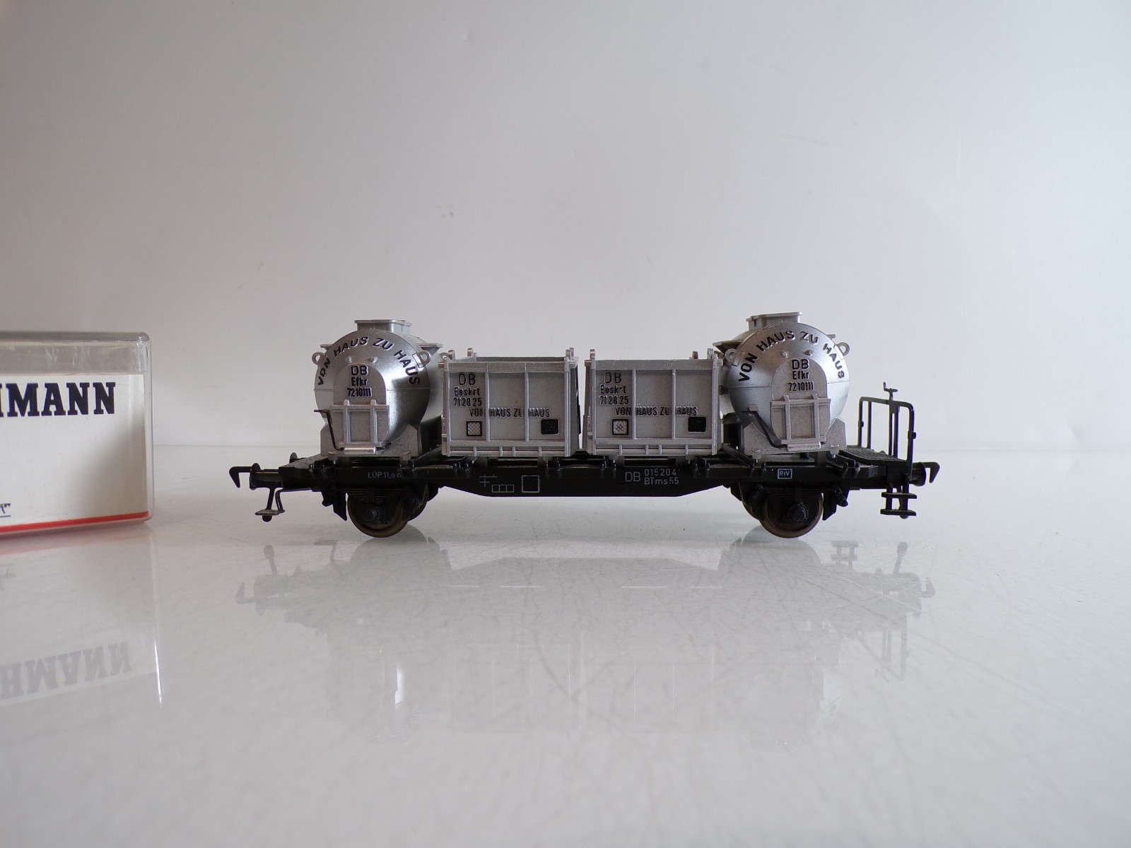 Fleischmann H0 5230 Behältertragwagen von Haus zu Haus der DB in OVP BH1668 – Bild 3