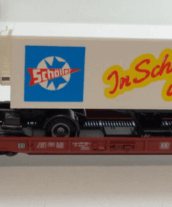 Fleischmann H0 5272 AC Güterwagen Niederbordwagen mit LKW in OVP C735