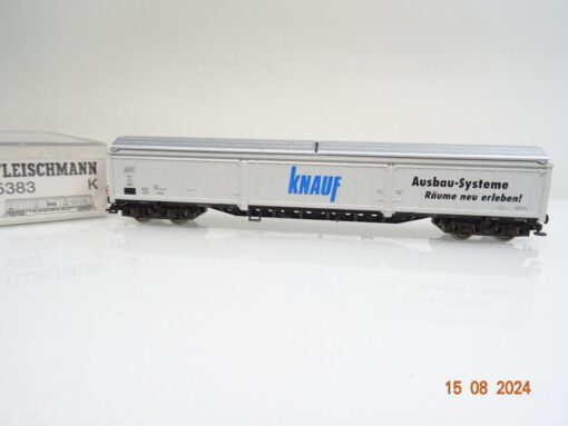 Fleischmann H0 5383K Großraum Güterwagen Knauf der DB in OVP PR2090