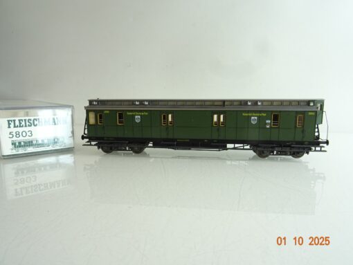 Fleischmann H0 5803 Bahnpostwagen der Königl. Deutsche Post in OVP BH234