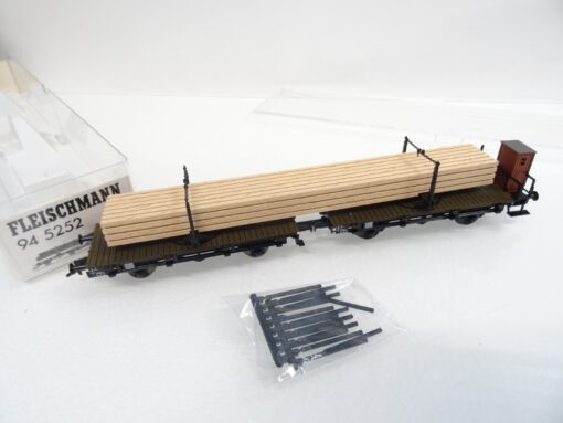 Fleischmann H0 94 5252 K Rungenwagen mit Ladung in OVP RR1040 – Bild 3