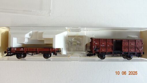 Fleischmann H0 965214 K Güterwagen Set 2 tlg. ohne Unimog der DB in OVP PR8323