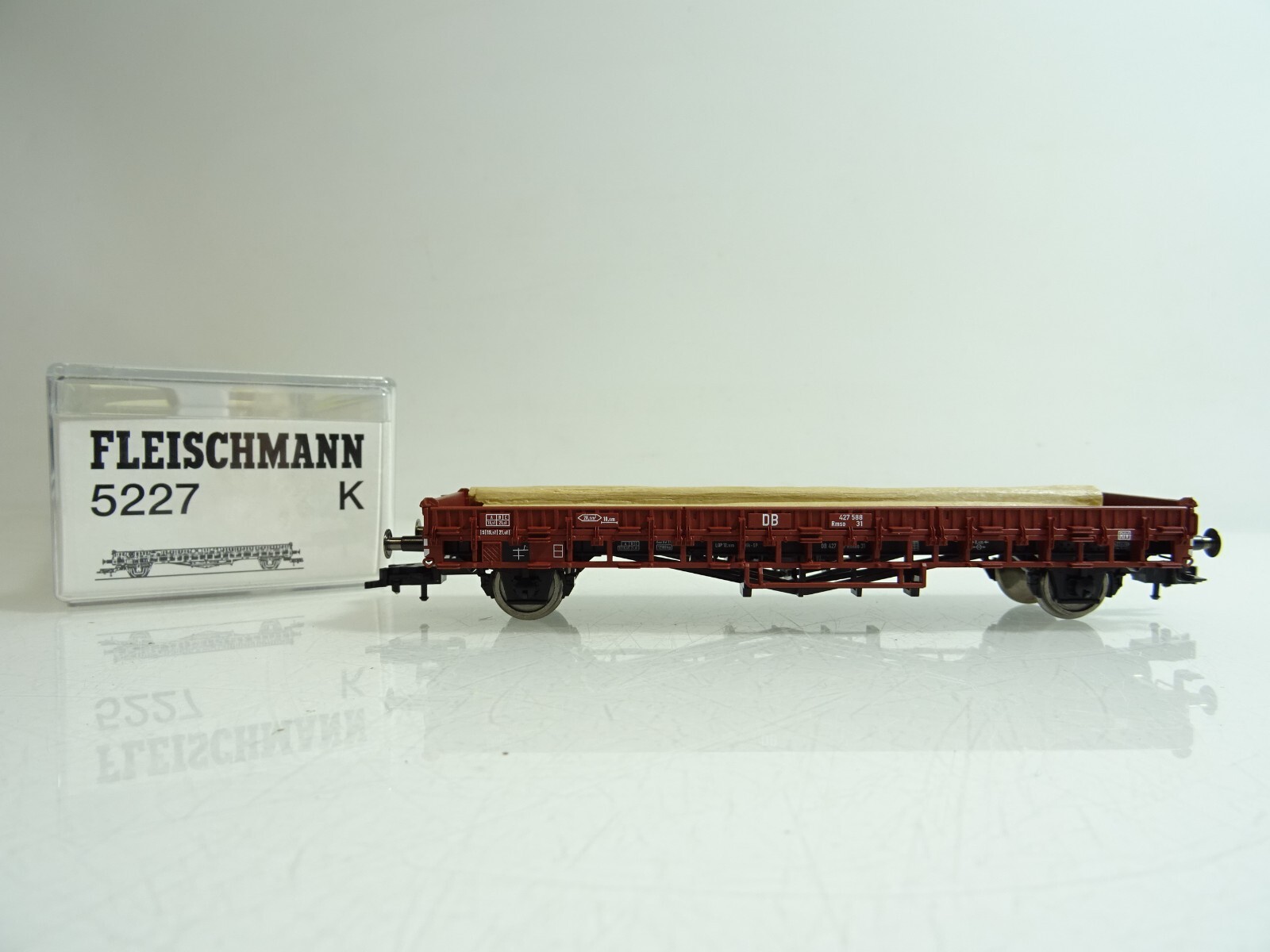 Fleischmann H0 K 5227 Rungenwagen mit Ladung der DB in OVP PR1208