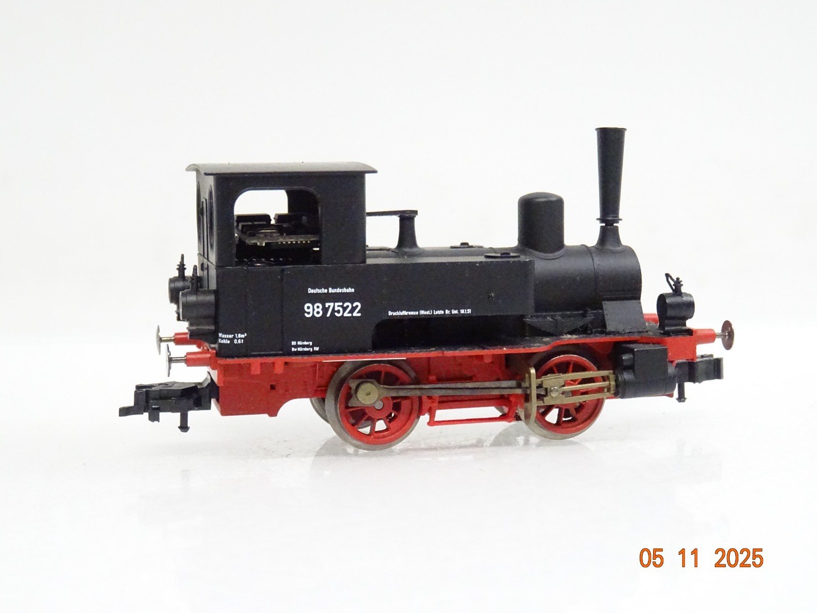 Fleischmann H0 aus 631881 Dampflok BR 98 7522 der DB Digital JL4174 o. – Bild 3
