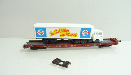 Fleischmann N 8277 RoLa Niederflurwagen mit LKW in OVP AR7469 – Bild 3