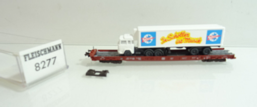 Fleischmann N 8277 RoLa Niederflurwagen mit LKW in OVP AR7469