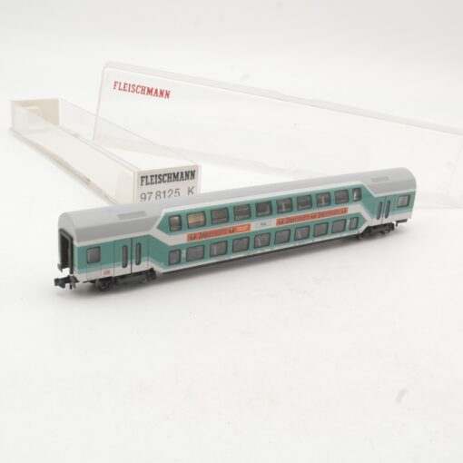 Fleischmann N 97 8125 K Doppelstockwagen 2. Klasse der DB in OVP RR4162 – Bild 3
