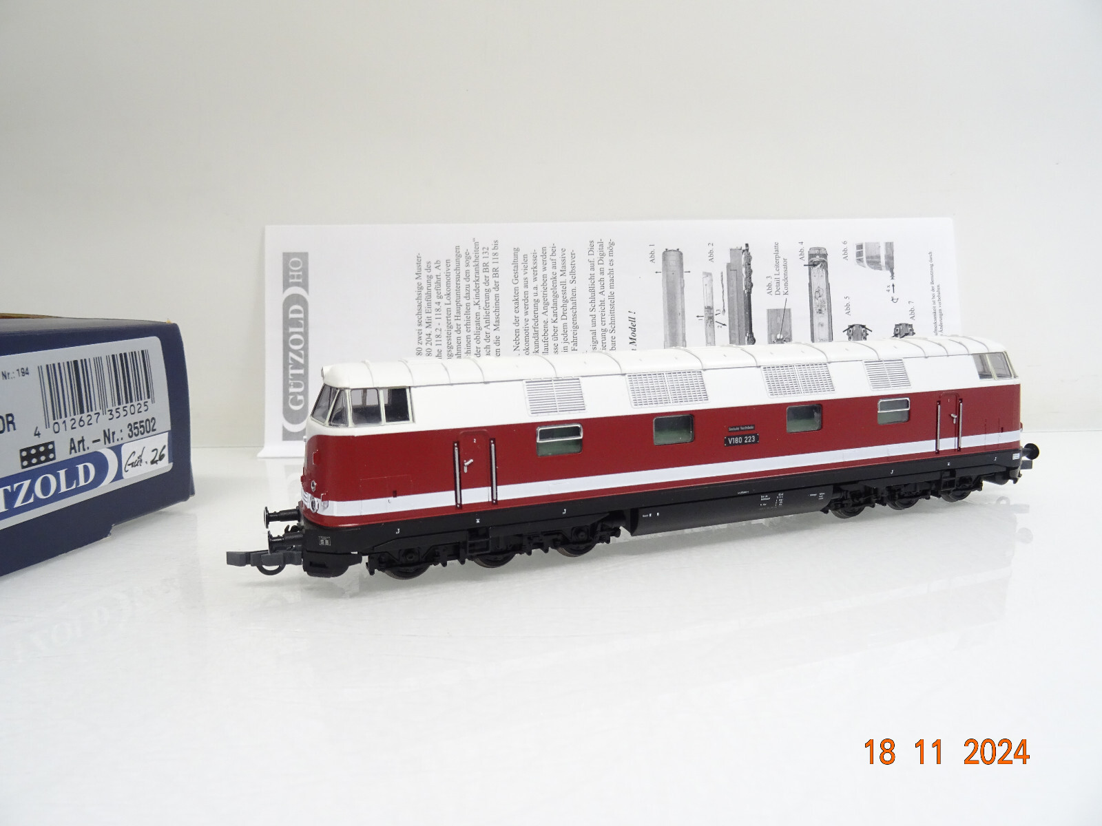 Gützold H0 35502 Diesellok V 180 223 der DR mit DSS in OVP LE7290