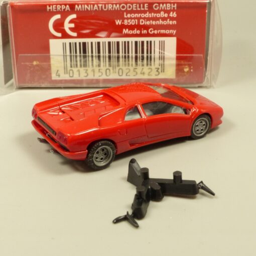 Herpa 1:87 025423 Lamborghini Diablo rot in OVP EX6033 – Bild 3