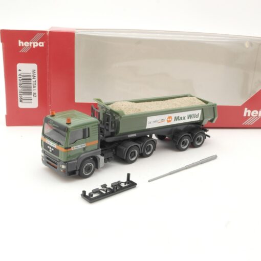 Herpa 1:87 152358 MAN TGA Sattelkipper mit Ladegut Max Wild in OVP RR3642