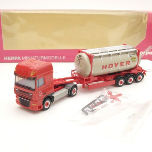 Herpa 1:87 154956 DAF XF 105 SSC Tankcontainer-Sattelzug Hoyer in OVP QR8040