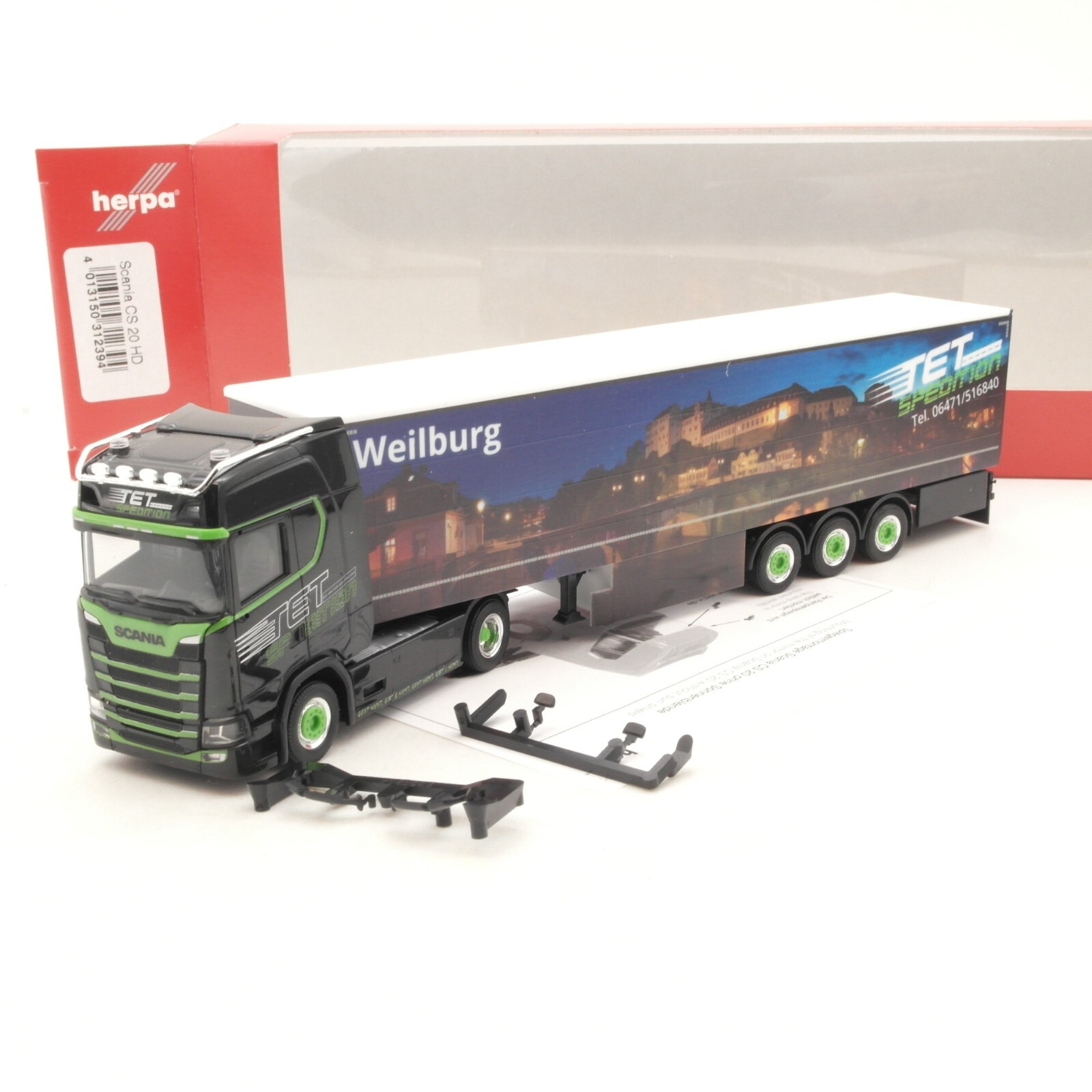 Herpa 1:87 312394 Scania CS 20 HD Sattelzug Weilburg in OVP RA9425