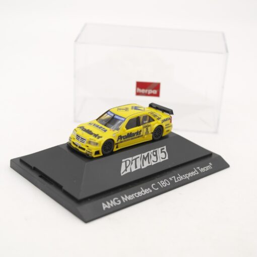 Herpa 1:87 AMG Mercedes C 180 AMG Zakspeed Team DTM 95 in PC Box RR1898