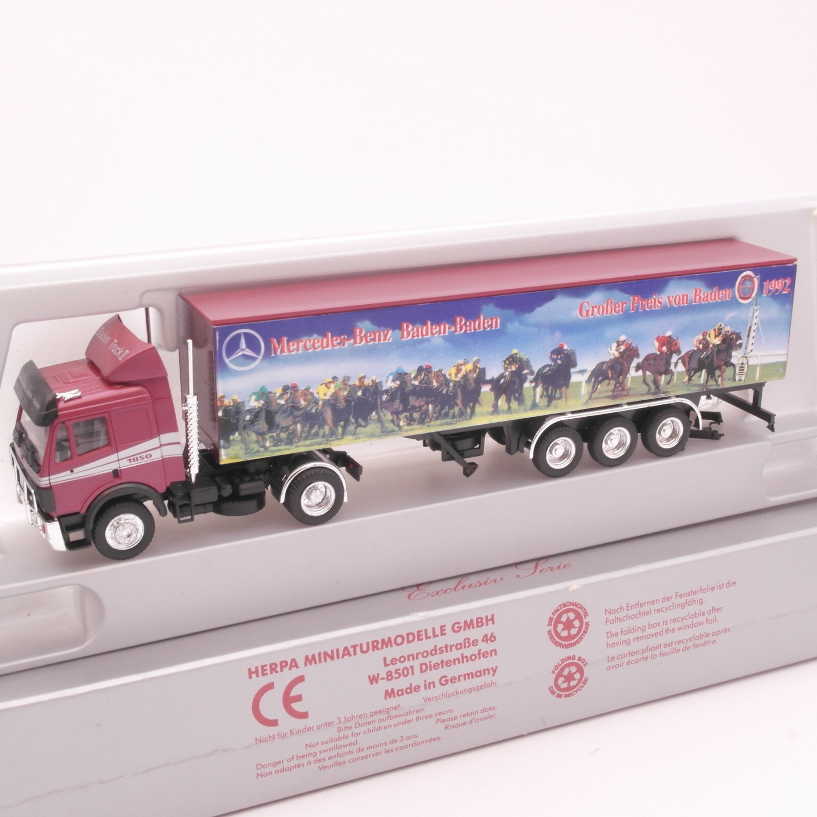 Herpa 1:87 Exclusiv Serie MB Sattelzug Baden Baden in OVP RT4323