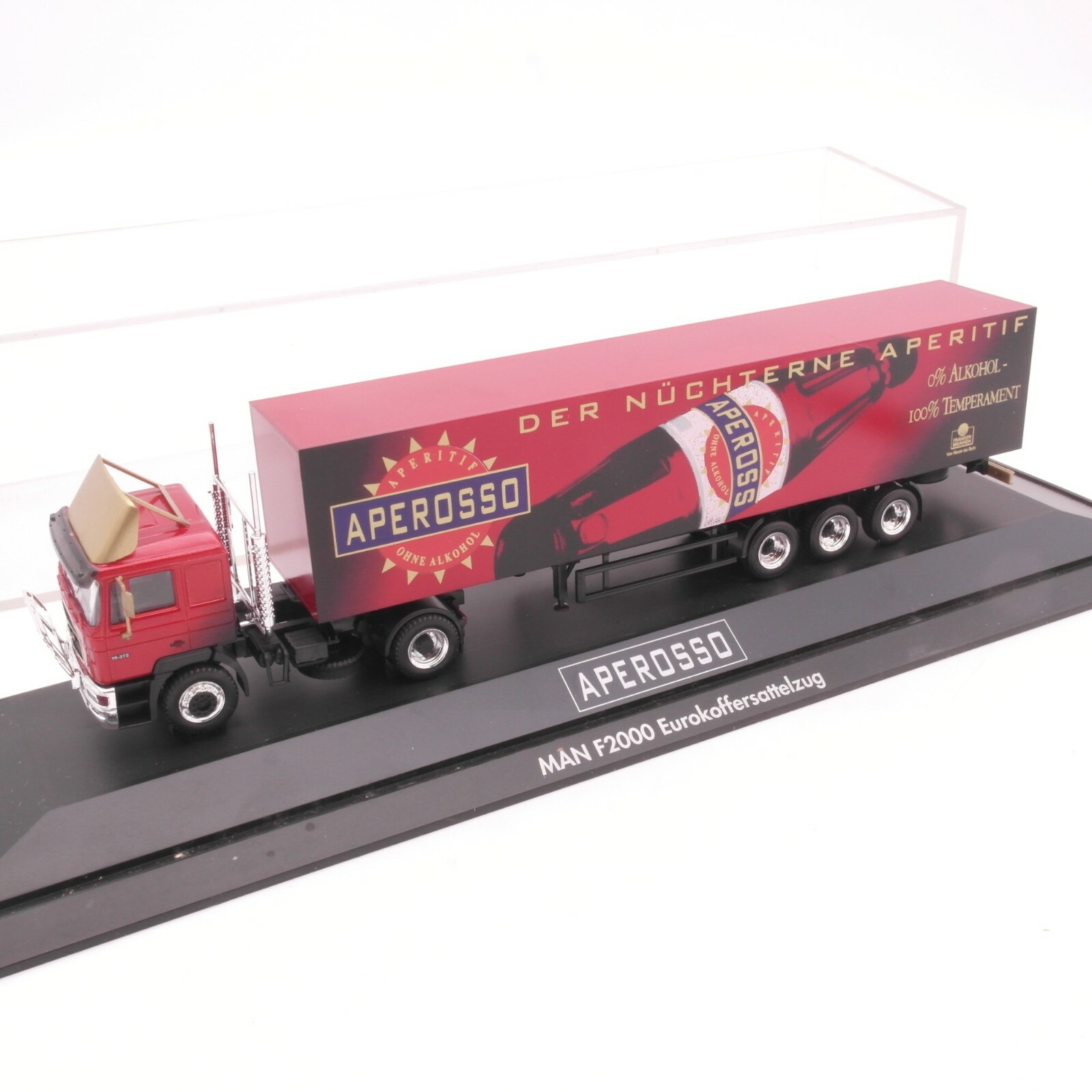 Herpa 1:87 MAN F2000 Eurokoffersattelzug Aperosso in PC Box RT9078
