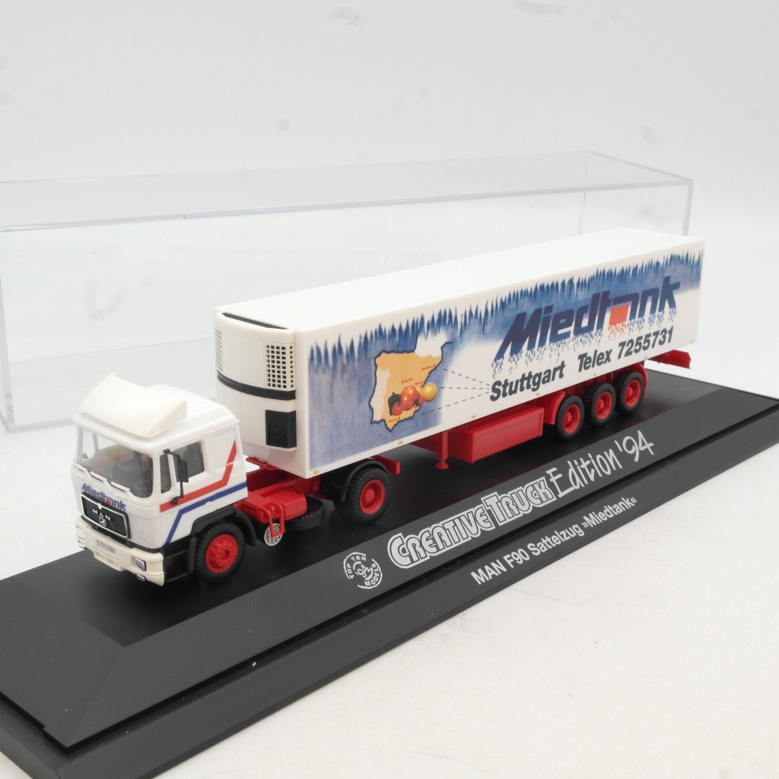 Herpa 1:87 MAN F90 Sattelzug Miedtank Edition 94 in PC Box RG1844