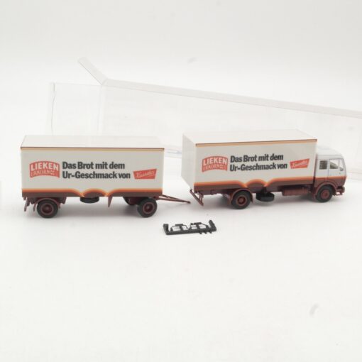 Herpa 1:87 MB Koffer-Lastzug LIEKEN URKORN in OVP RR162 – Bild 3