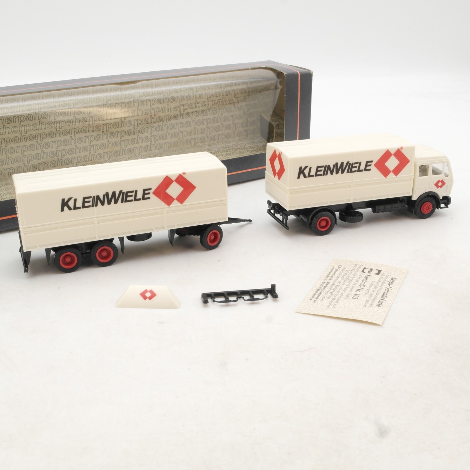 Herpa 1:87 MB NG Pritschen Hängerzug Kleinwiele in OVP QR1289 – Bild 3