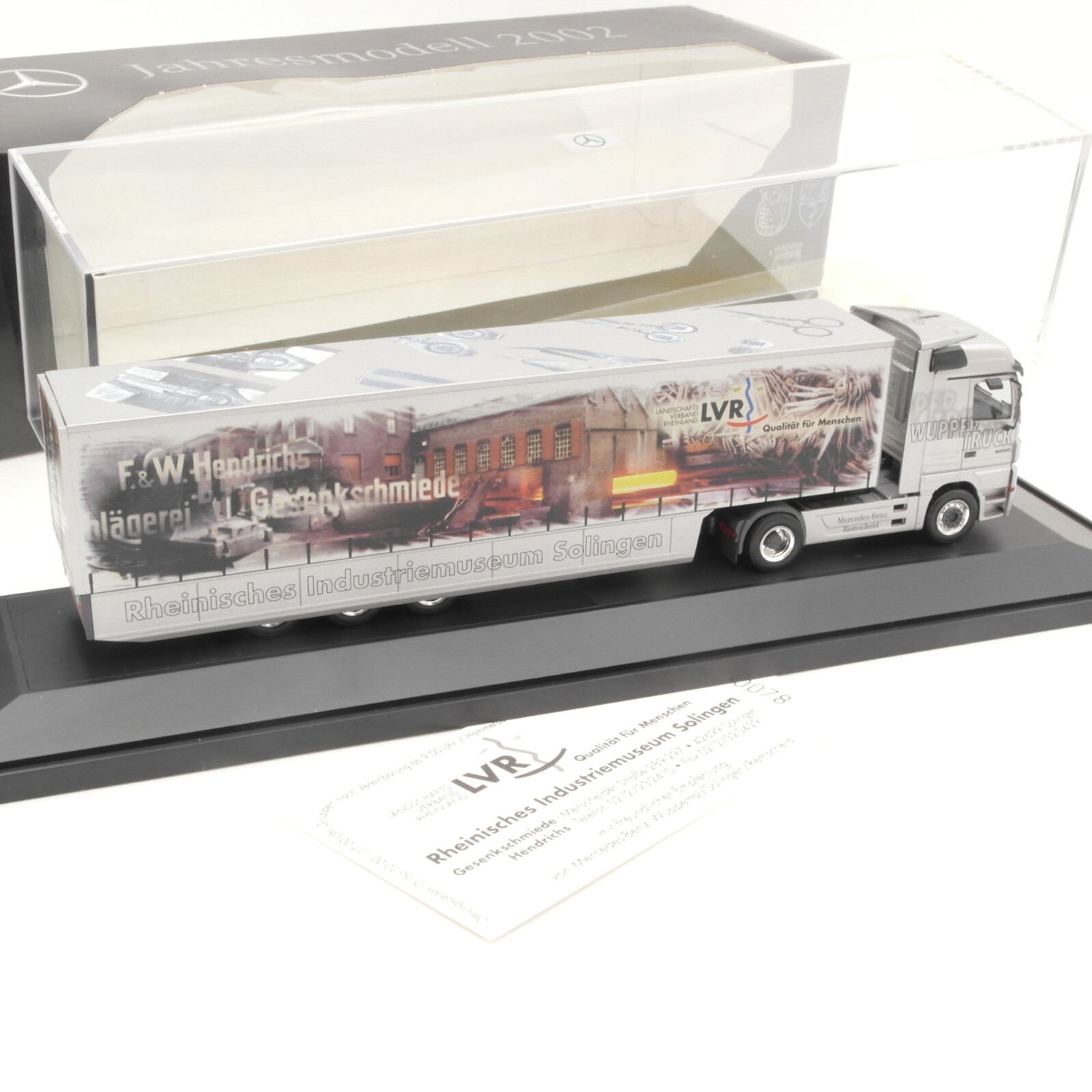 Herpa 1:87 MB Sattelzug Wuppertruck Jahresmodell 2002 in OVP RA6689 – Bild 3