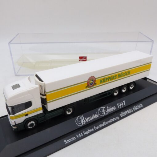 Herpa 1:87 Nr.: 186018 Scania 144L Sattelzug Küppers Kölsch, in PC-Box EB6867