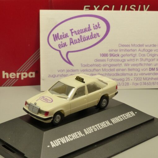 Herpa 1:87 Sondermodell Mercedes Benz 300 E (W124) Facelift Taxi in OVP EX3625