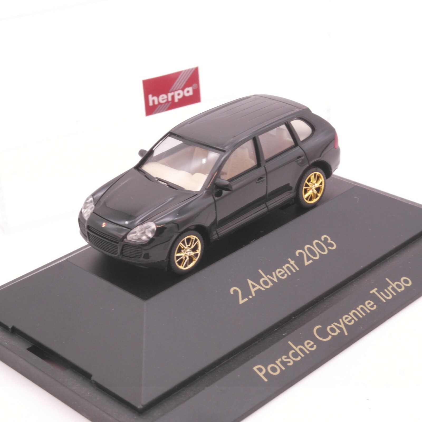 Herpa 1:87 Sondermodell Porsche Cayenne Turbo 2. Advent 2003 in PC Box RT4366