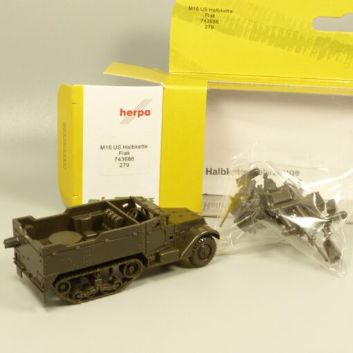 Herpa Minitanks 1:87 743686 279 M16 US Halbkette Flak Militär in OVP EX7799 – Bild 3