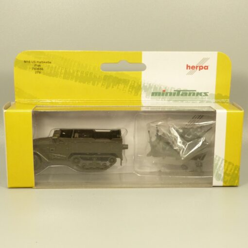 Herpa Minitanks 1:87 743686 279 M16 US Halbkette Flak Militär in OVP EX7799 – Bild 4