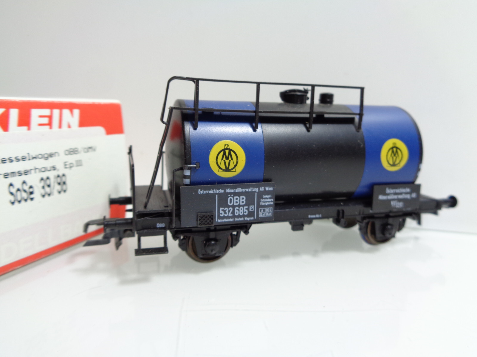 Klein Modellbahn H0 SoSe39/98 Kesselwagen MV der ÖBB in OVP JD2602