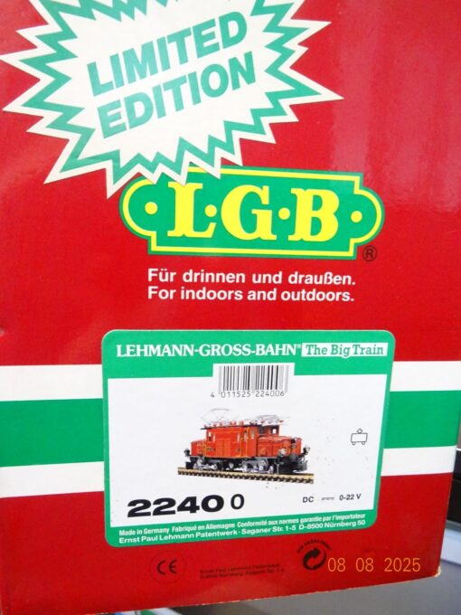 LGB Spur G 22400 Schweiz E-Lok Ge 6/6 Krokodil rot der RhB neuwertig OVP JL2207 – Bild 6